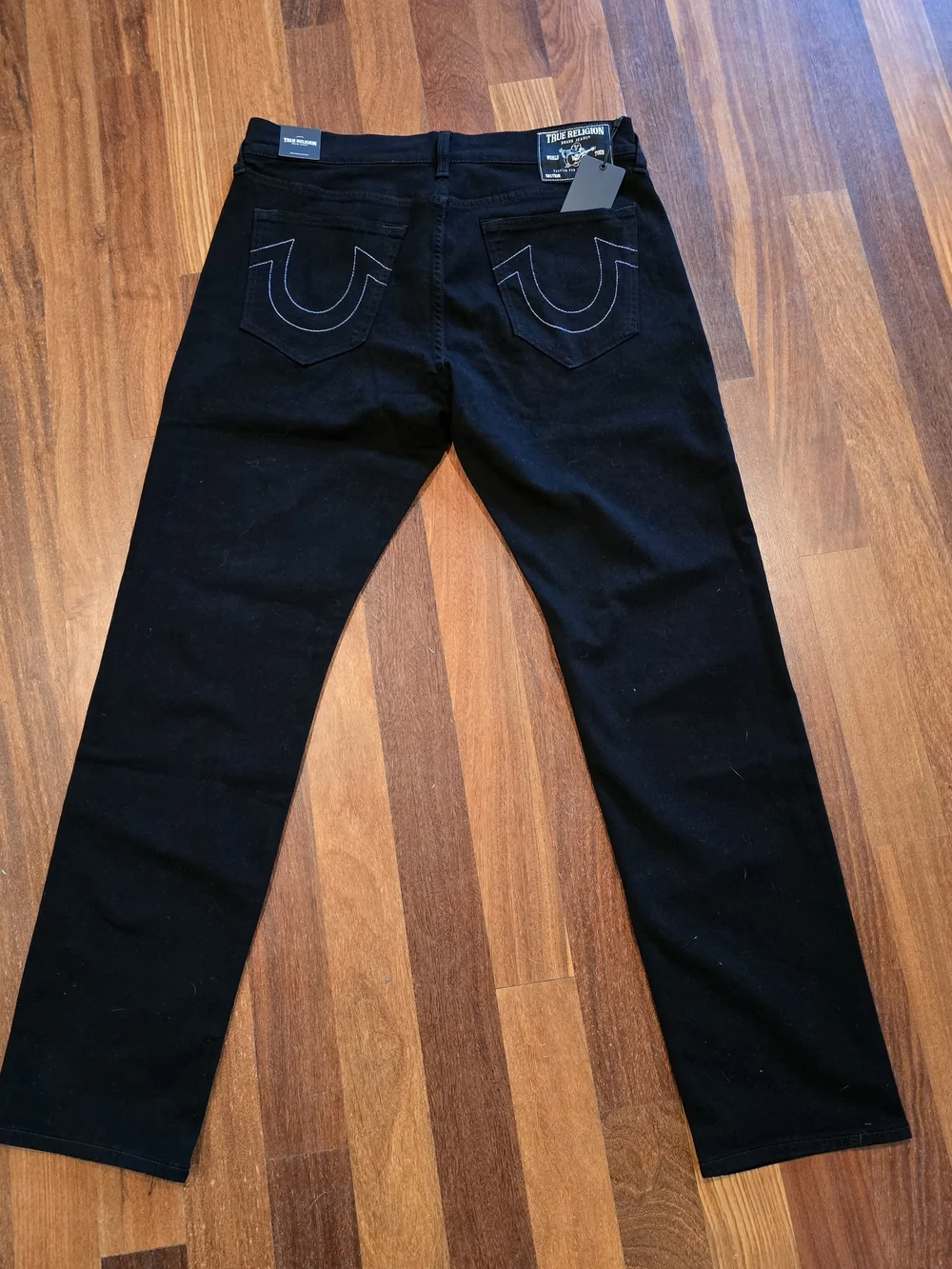 True Religion Black Relaxed Slim Geno Jeans